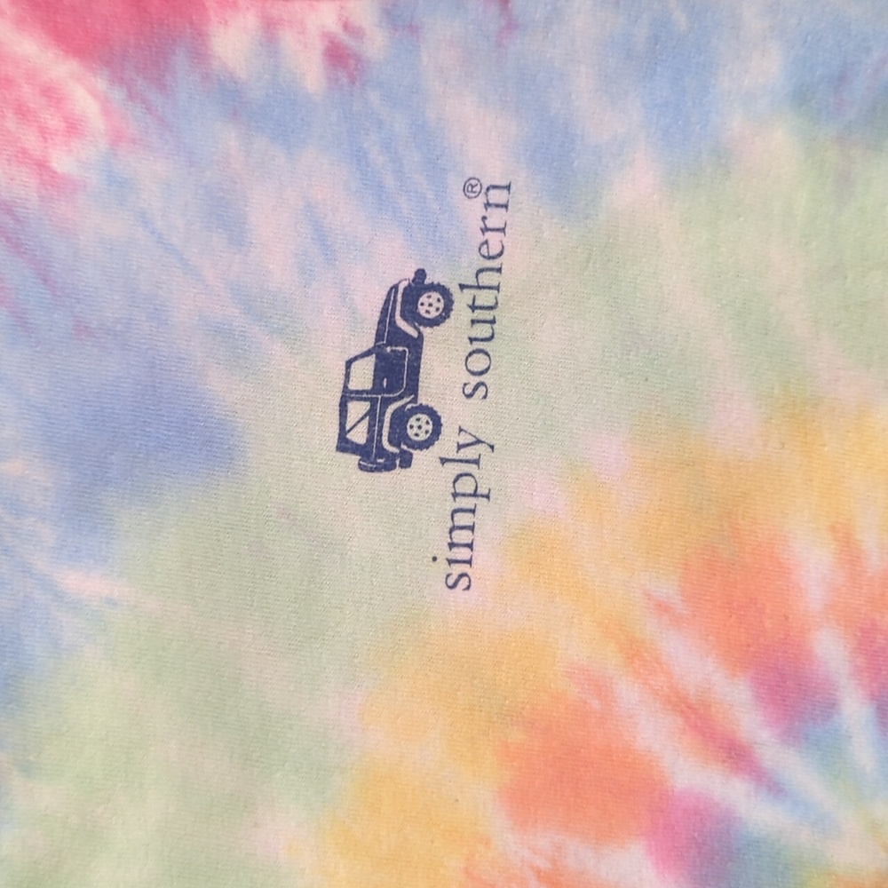 Simply Southern Tie Dye Mud Hair Don't Care T-Shirt - Picture 3 of 8